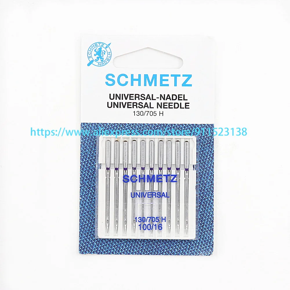 10 шт. Подлинная немецкая Schmetz Универсальная игла 130/705 H 100/16 для бытовой швейной