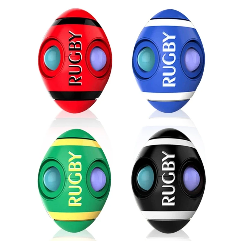 

3.5’’ Decompressing Toy Sensory Fidget Football w/ Push Pops Free Flip Over Stress Relief Rugby for Autistic Children
