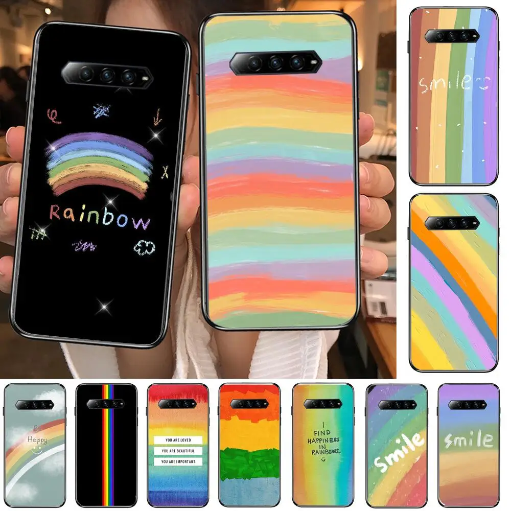 

Luxury Silicone Rainbow Anime Phone Case For xiaomi redmi Black Shark 4 Pro 2 3 3s Cases Helo Black Cover Silicone Back Prett m
