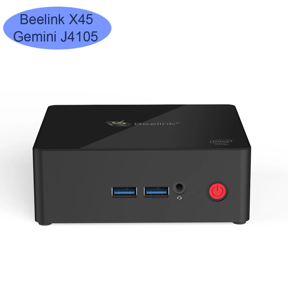 Beelink X45 win 10 мини-ПК intel gemini J4105 2 5 ГГц 8 Гб DDR4 256 ГБ SSD двойной HDMI 0 4K 60 Гц windows компьютер