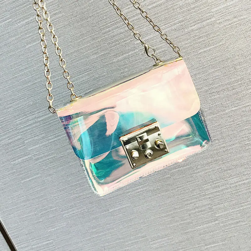 Сумки для женщин голографическая лазерная сумка прозрачная маленькая