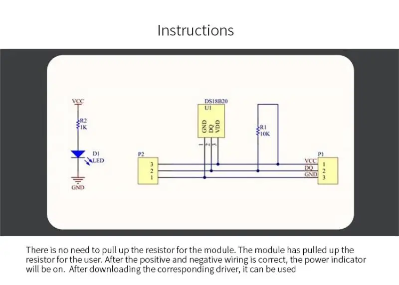 

3/1Pcs DS18B20 Temperature Measurement Module Temperature Sensor Module