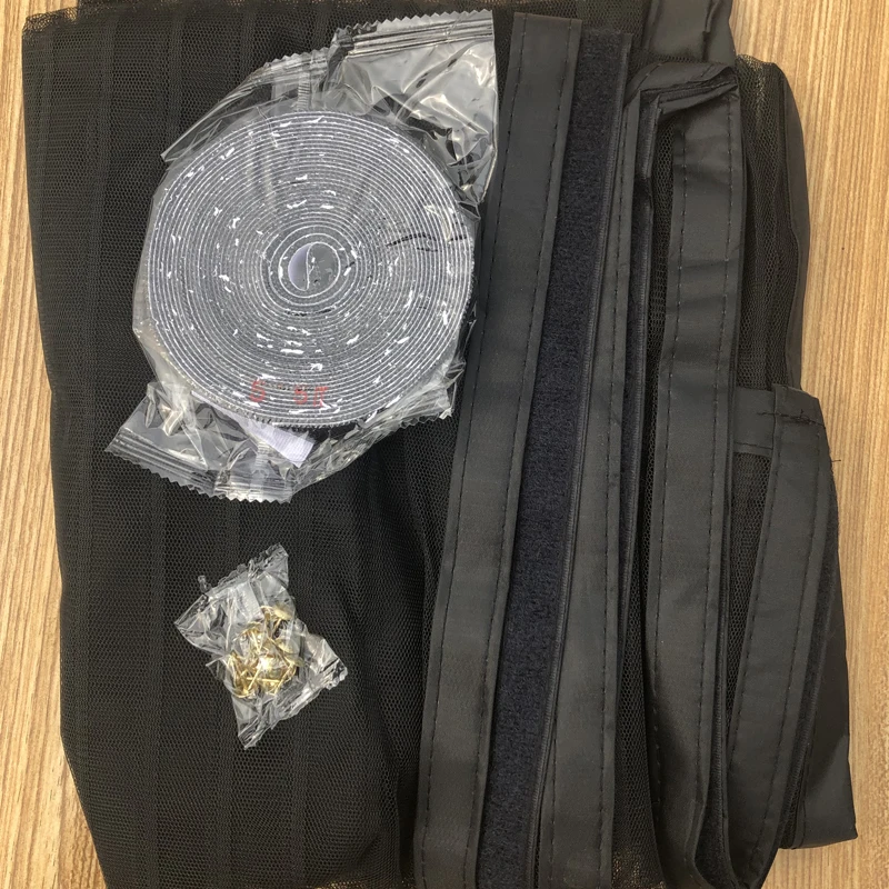 Черная противомоскитная сетка для защиты от насекомых занавеска с магнитным