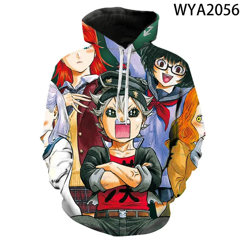 

Fashion 3D Pullover Anime Black Clover Harajuku Men's/Women's Fall Winter Japanese Black Clover 3D Hoodies Sweatshirts Tops