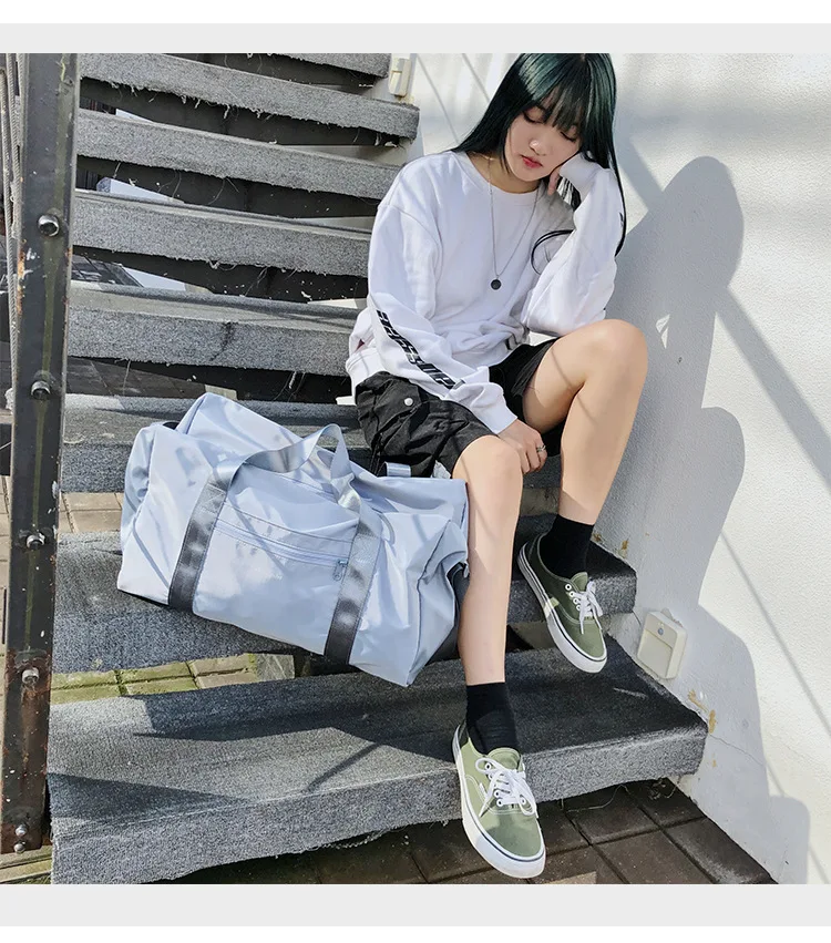 Women Training Handbags Female Short-Distance Duffel Package Large Capacity Folding Storage Fitness Waterproof Bag Waterproof