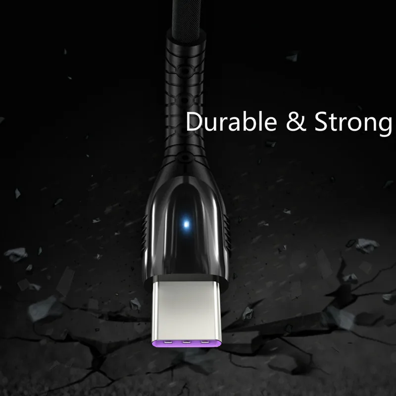 2 пары в упаковке с разъемом usb type-c кабель для зарядки 5A быстрой и передачи данных