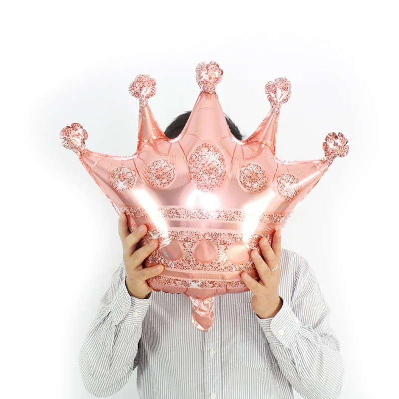 

1pc Crown Foil Balloons Baby Shower Supplies King Happy Birthday Wedding rose gold Crown Party Decorations Prince Baloon