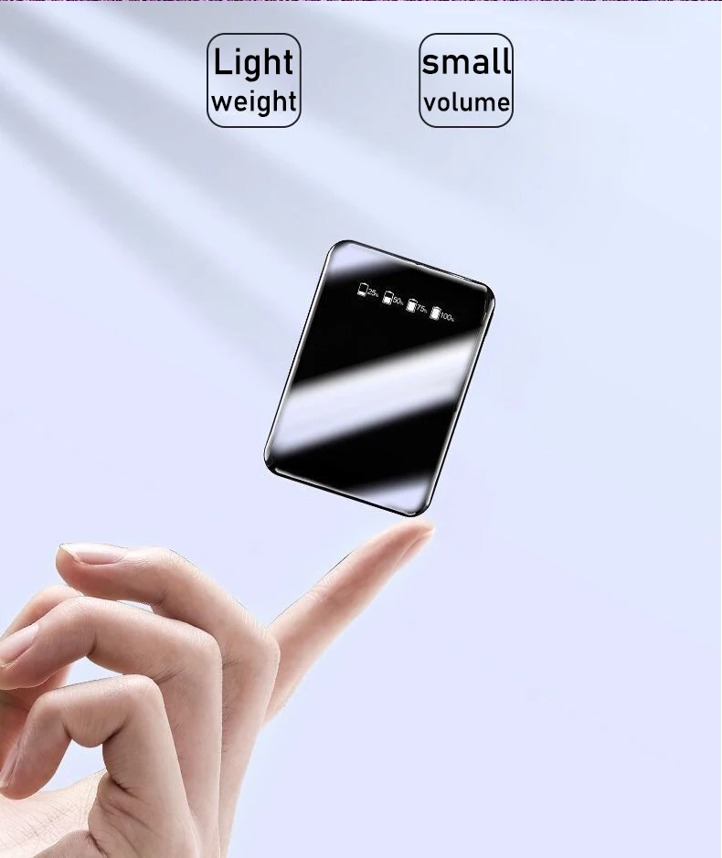 Mi ni power Bank 20000 мАч двойной USB mi power Bank для Xiao mi 8 iPhone9 быстрое зарядное устройство с двумя портами Usb внешний аккумулятор портативный