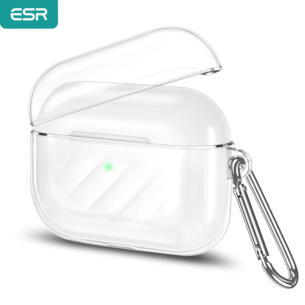 

ESR for AirPods Pro Case Clear Protective TPU Cover with Keychain for AirPods Case Air Ripple Carrying Case for AirPods Pro Case