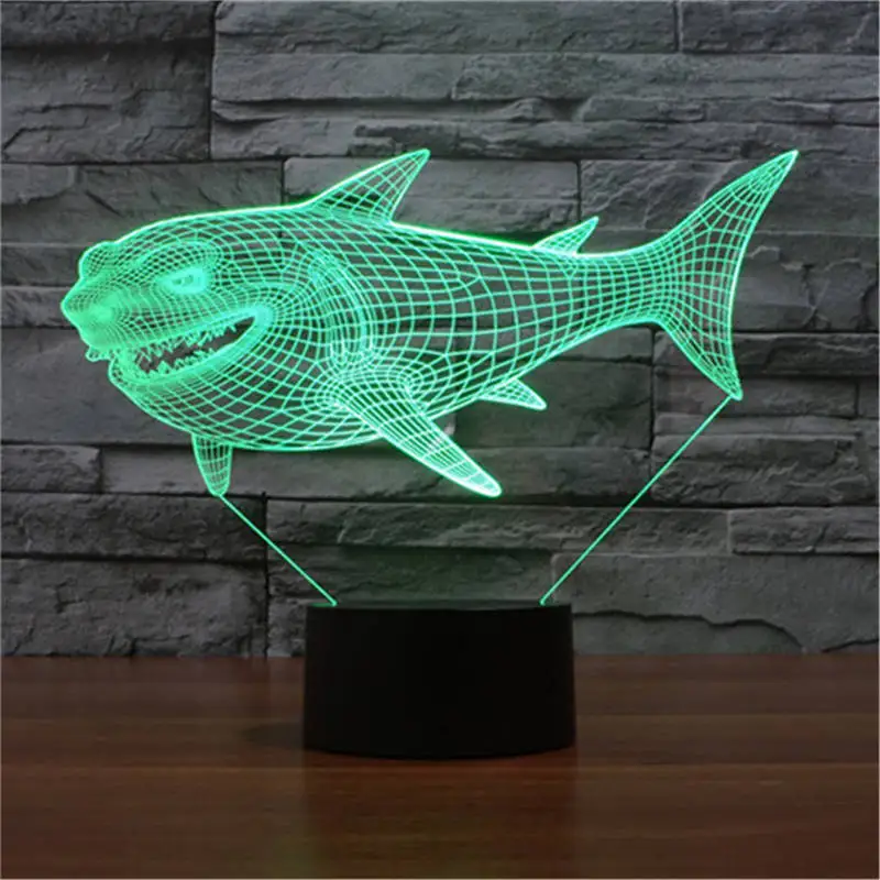 3D Shark морской Животные сенсорный контроллер с ПДУ для светодиодной ленты