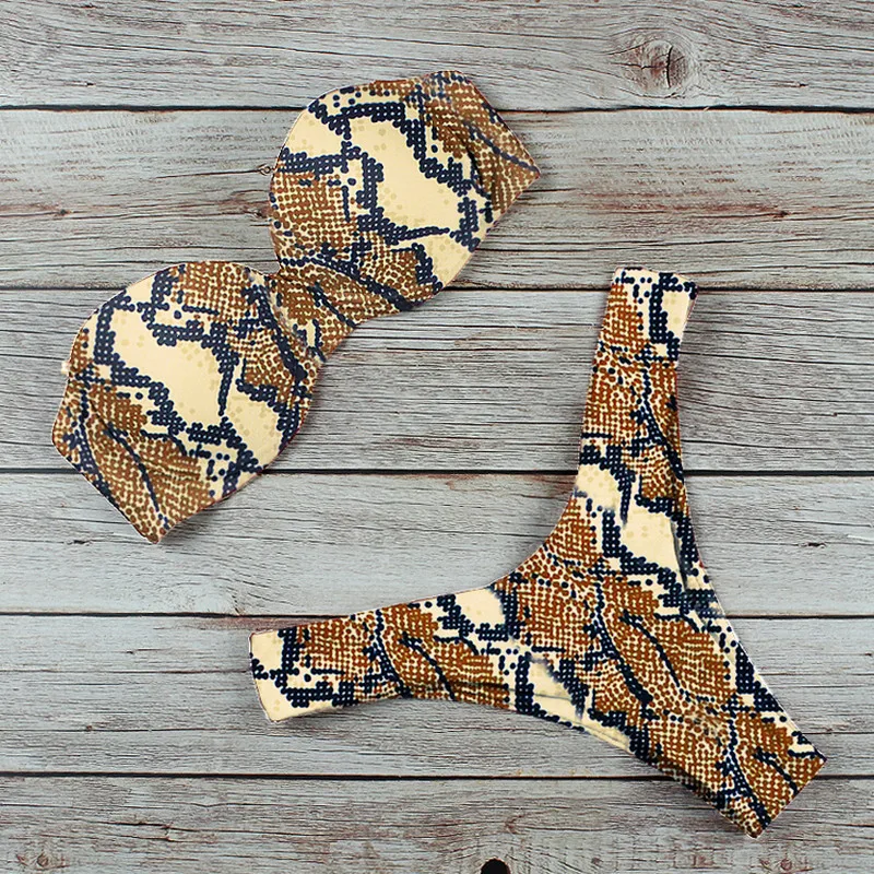 Лидер продаж летнее женское бикини комплект из двух предметов Модный Купальник с