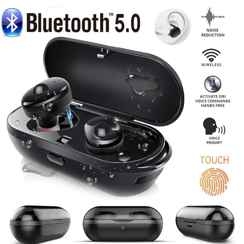 Bluetooth 5 0 Беспроводной наушники сенсорный Управление Шум снижение