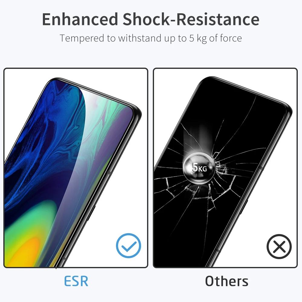 Закаленное стекло ESR для Samsung Galaxy A40 A50 A70 A80 A51 A71 S10 S9 Plus 2 шт./лот полное покрытие