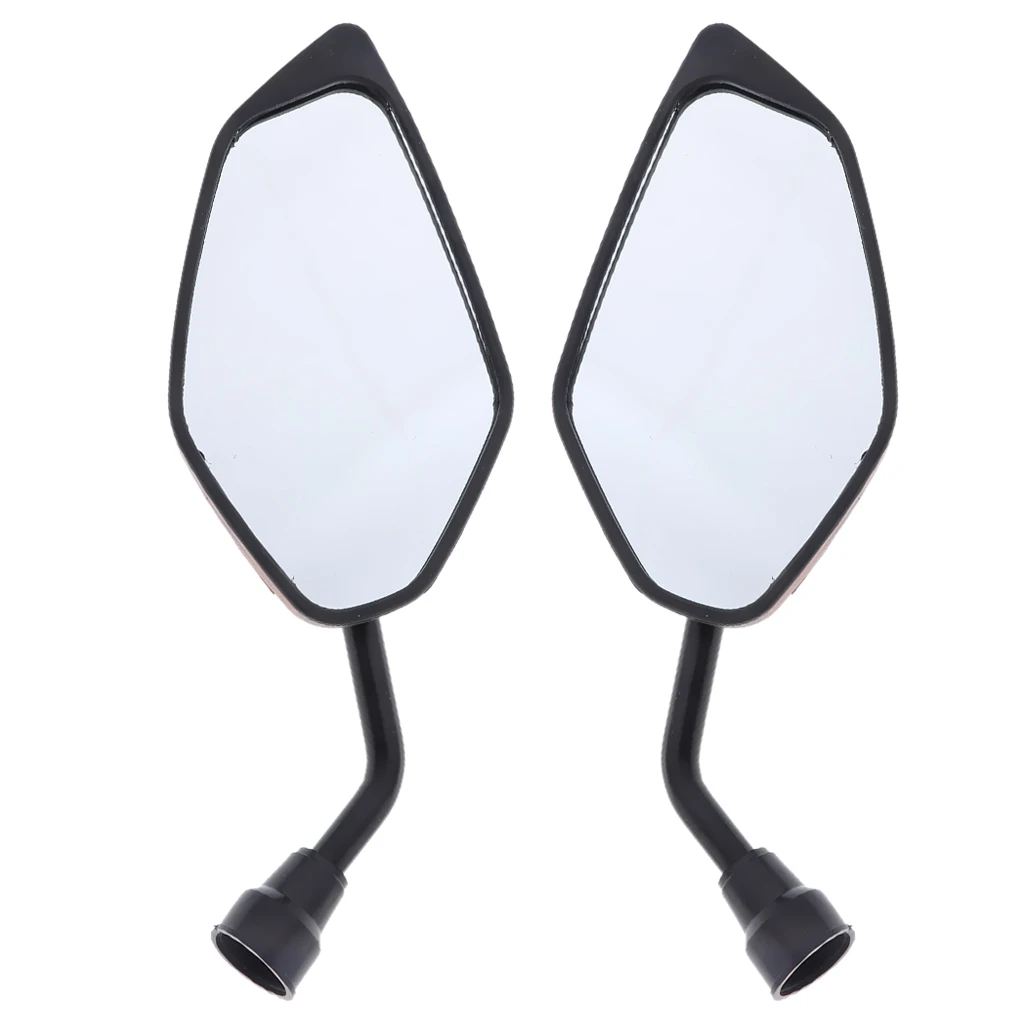Universal Motorcycle Moped Dirt Bike ATV Scooter 10mm Rear View Side Mirror (1 Pair) | Mirrors &amp Accessories