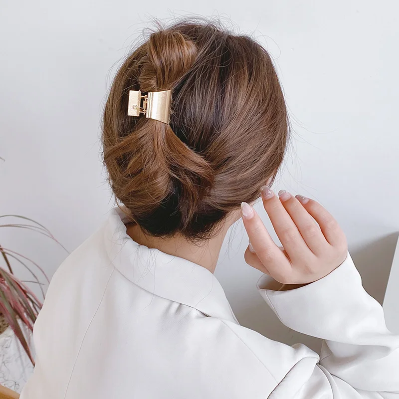 

Mini Hair Claw Clips Barrette Clamp Gold Silver Metal Ponytail Crab Women Hair Hairpin Hair Styling Accessories