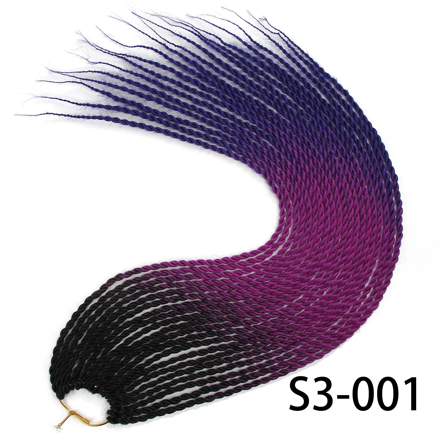 Ручная работа, вязанные крючком косички, 24 дюйма, Омбре, Сенегальские скрученные волосы, синтетические косички, наращивание волос для женщин, серый, блонд, розовый, коричневый - Цвет: T1B/красный