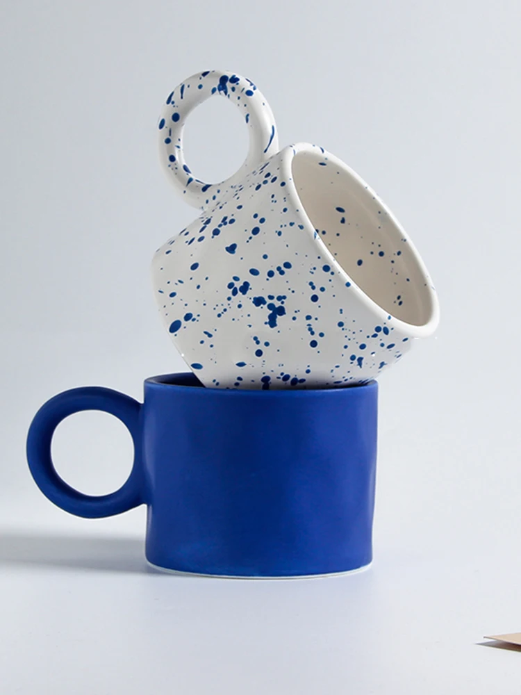 

Nordic Simple Mug Coffee Ceramic Creative Handmade Funny Travel Eco Friendly Mug Reusable Tazas De Cafe Kitchen Drinkware DL60MK