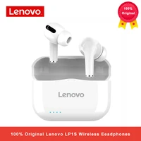 lenovo lp1s tws bluetooth earphone sports wireless headphones stereo earbuds hifi music with mic lp1s for android ios smartphone