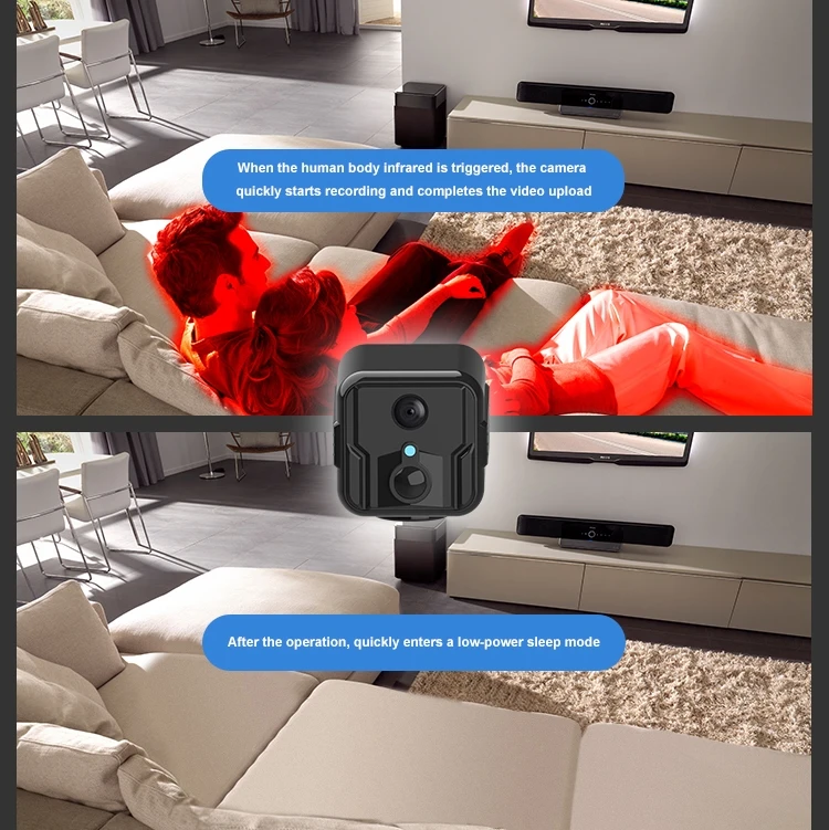 Pаспродажа 4G Сим карта мини камера видеонаблюдения Wifi для дома батарея двухсторонняя аудио маленький детский монитор Беспроводное видеонаблюдение