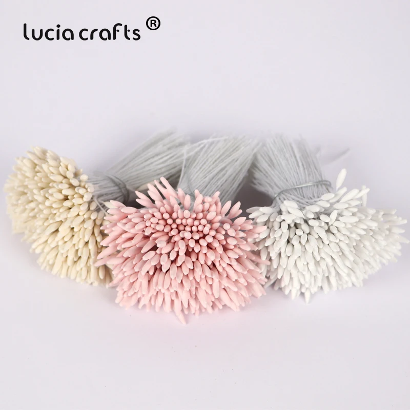 Lucia crafts 288 шт 2 мм матовый белый одна голова цветок Stamen DIY Pistil торт Декор Ремесло C1201