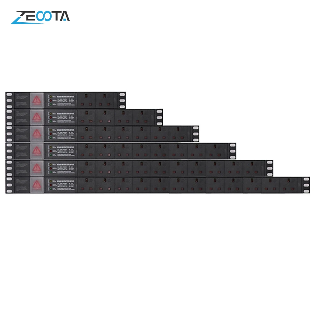 Удлинитель PDU для распределения кабинета розетка британского стандарта с защитой от вспышки и