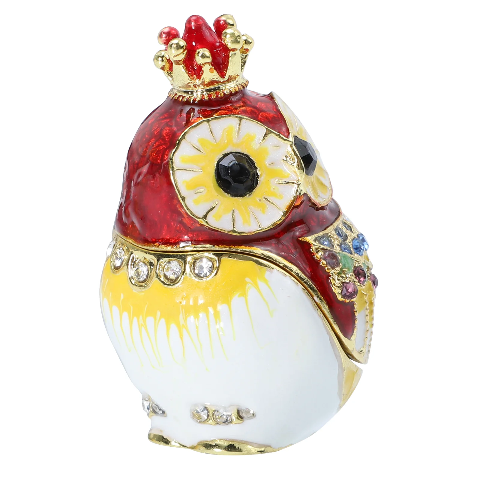 

Антикварная Корона Сова коробка ювелирных изделий Органайзер серьги кольца коробка Настольный Декор