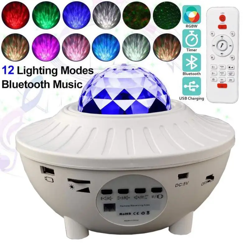 Звездный водяной знак Bluetooth музыкальный прожектор для сцены проекционный