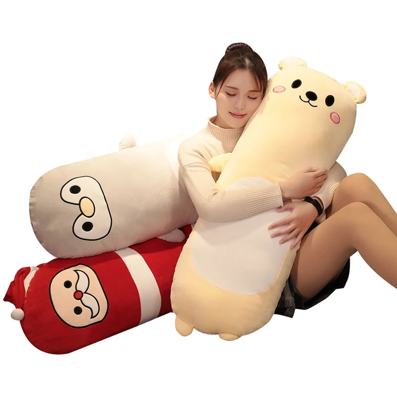 Новинка подушка Huggable для сна с медведем длинная милая кукла плюшевая игрушка