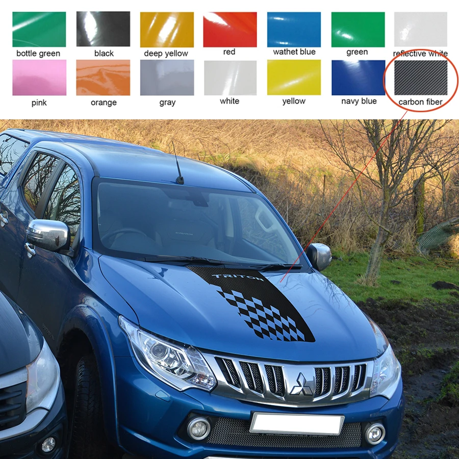 Автомобильный наружный капот автомобильный классный стикер Гоночный флаг