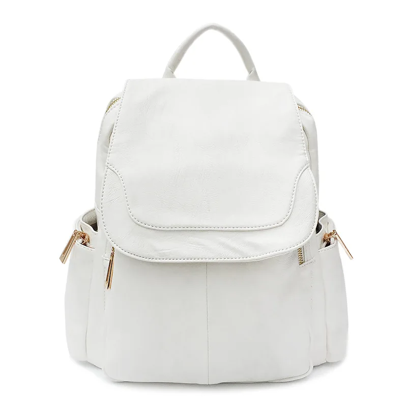 

Split Leather Women's Backpack White Travel Mochilas Femenina Travel Sac A Dos Small Shoulder Bag Ita Back Pack Bolsas