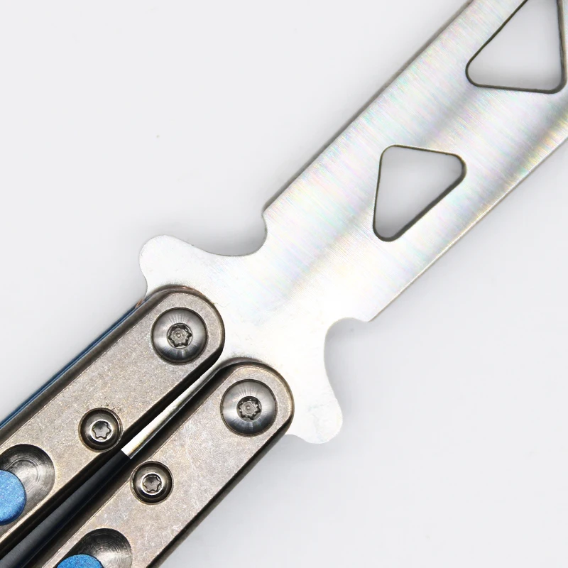 Butterfly Trainer Knife BM51 V3 D2 Blade Titanium Handle Jilt Not Sharp Hunting Folding Pocket gift knives | Инструменты