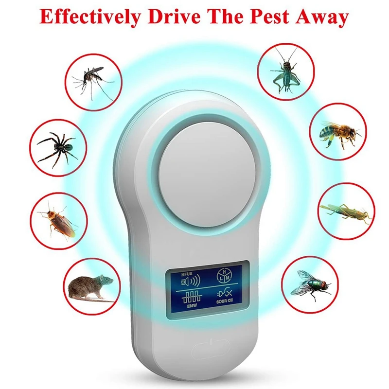 Enchufe electr&oacute;nico ultras&oacute;nico para interiores, Control de plagas mejorado para ratones, roedores de mosquitos, cucarachas, repelente silencioso seguro-4