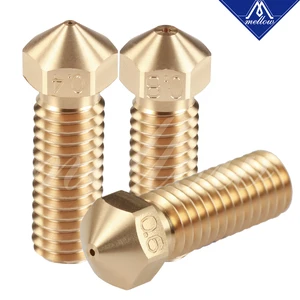 1 шт., латунная удлиненная экструдерная насадка Mellow 0,4-1,2 мм для 3D-принтера 1,75 филамента Volcano Hotend