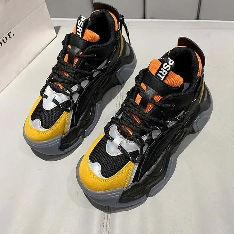 

Women's Sneaekers Black 2021 Autumn Winter Luxury Orange Casual Sports Platform Shoes Designer Shoes Woman Sneaker Zapatos Mujer