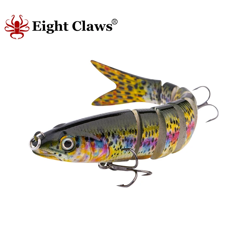 

EIGHT CLAWS Segmented Fishing Lure 13.5cm 19g Lifelike Multi Jointed Swimbait Slow Sinking Bionic Minnow Hard Bait Wobbler