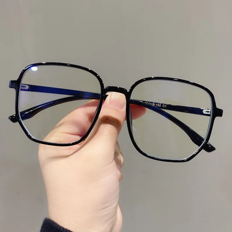 Retro Big Frame Oversized Finished Myopia Eyeglasses Women Men Eye Glasses Short-sighted Spectacle -1.0 -1.5 -2.0 -2.5 To -6.0