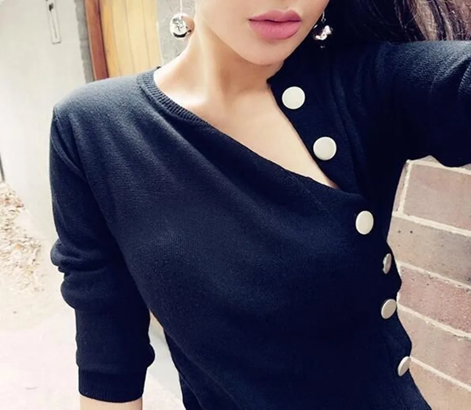 Свитер MUMUZI с длинными рукавами для женщин новинка весны 2020 топы на пуговицах