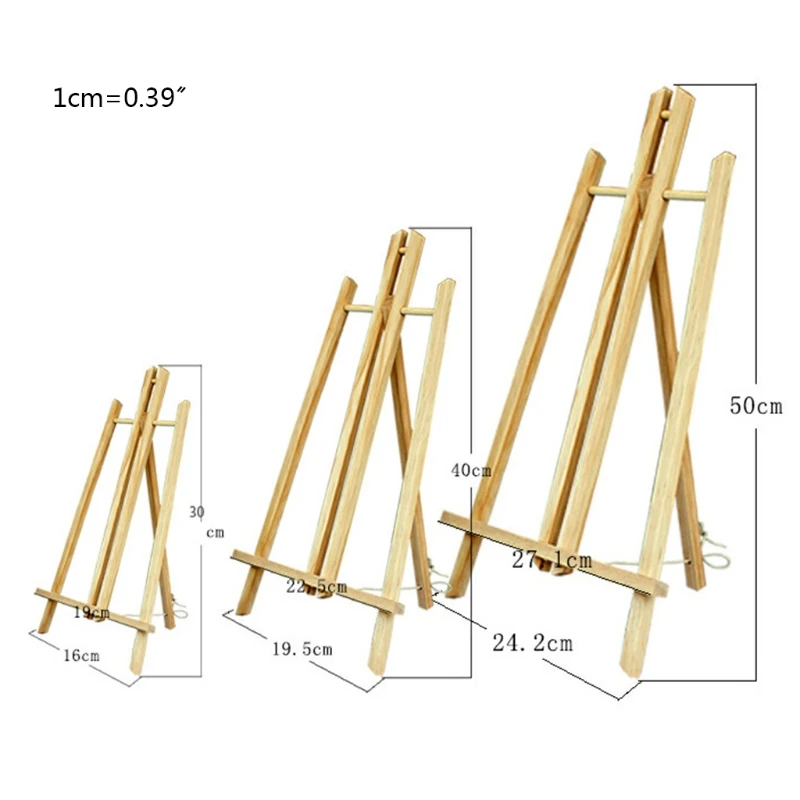 

Natural Beech Wood Table Easel for Artist Painting Sketching Craft Foldable Wooden Stand Frame Display Holder