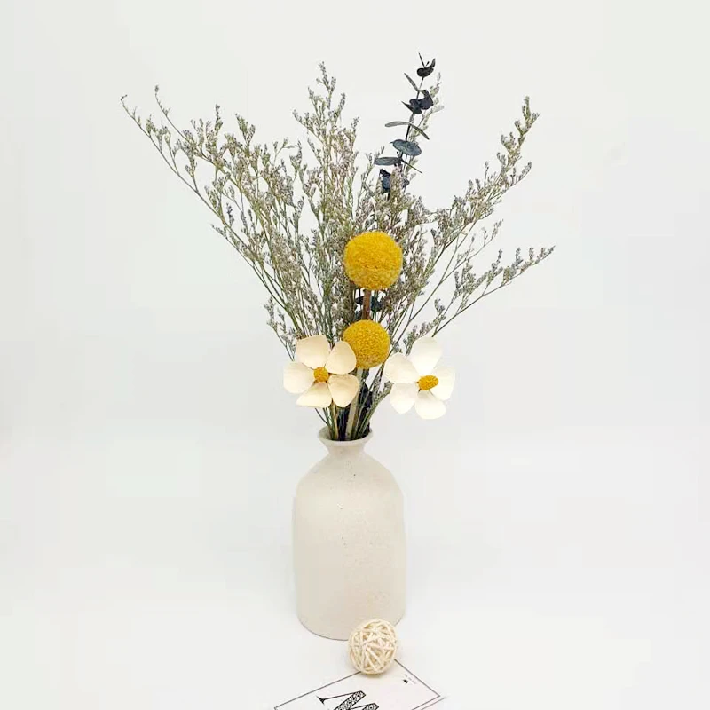 

Dried Lover Grass Daisy Ros Natural Flowers Wheat Ear Eucalyptus Leaves Home Living Room Wedding Marriage Decoracion Accessories