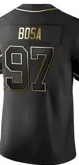 

BALIWEISA Nick Bosa Black Golden Edition Jerseys T-shirt