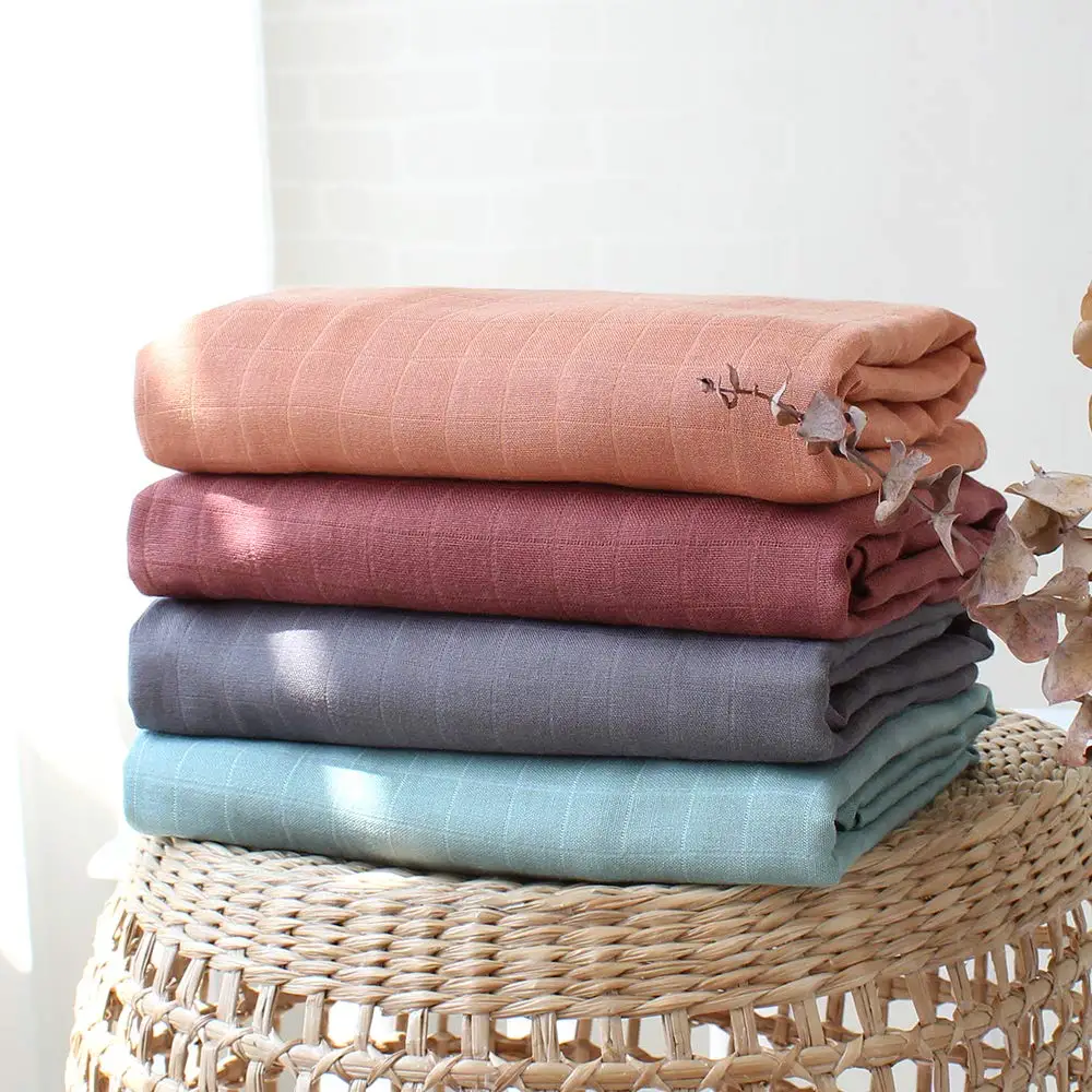 

Baby Swaddle Wrap 120*120cm Soft Newborn Muslin Receiving Blankets Bath Gauze Infant Sleepsack Stroller Cover For Boys Girls