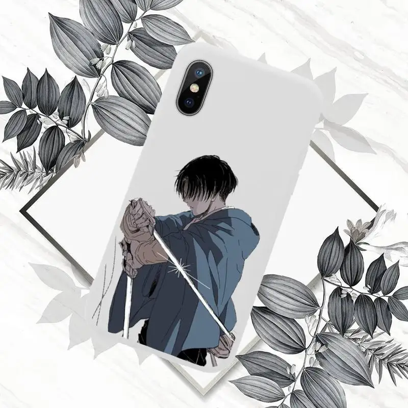 

Attack on Titan Levi Rival Phone Case Candy Color for iPhone 6 7 8 11 12 s mini pro X XS XR MAX Plus