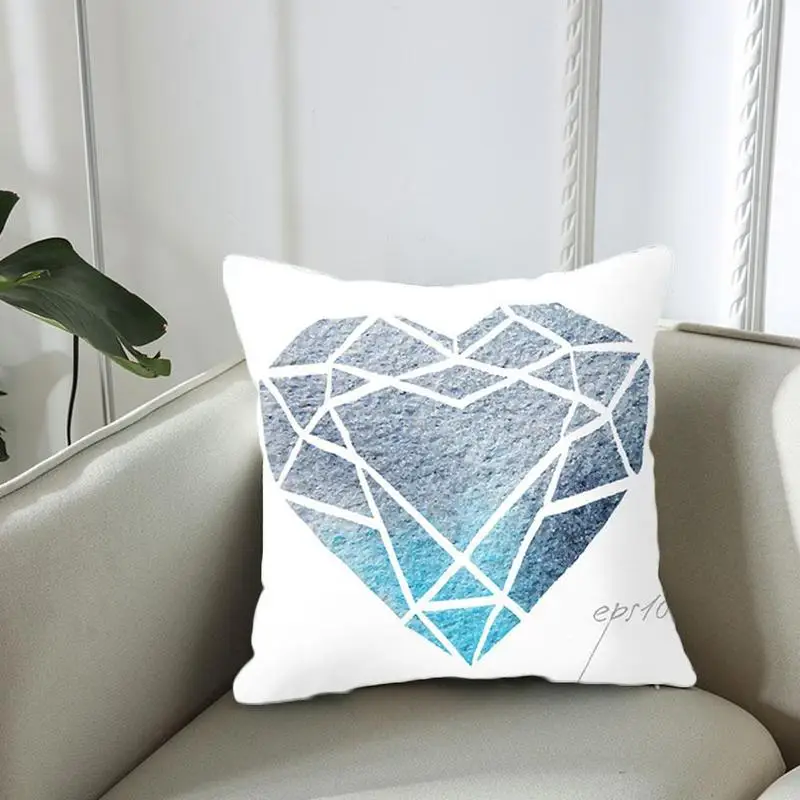 

Blue VIew Pillowcase Decorative Sofa Geometry Striped Curve Pillowcase Super Fashion Home Car Pillow Cover Decorative 45*45cm