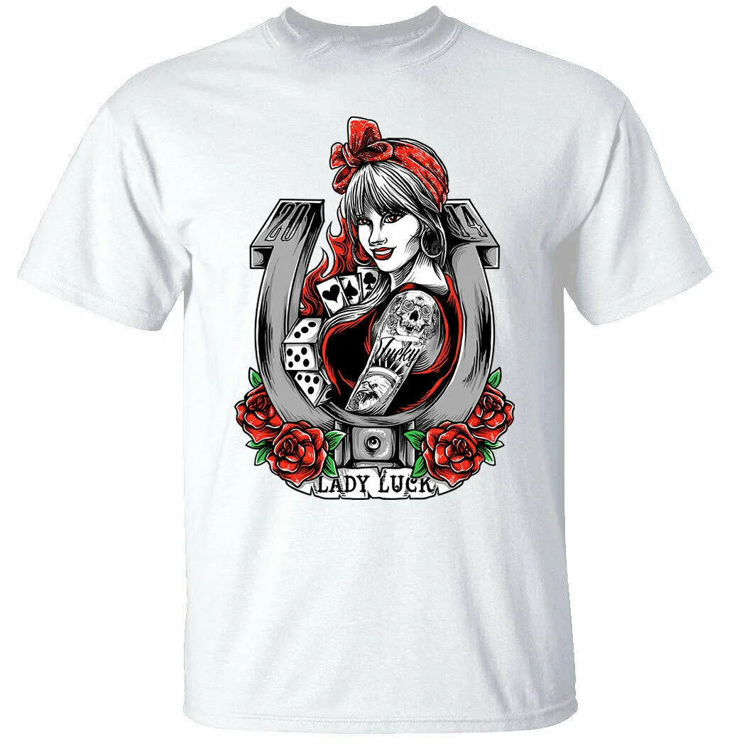 Женская футболка Luck мужская женская для азартных игр pinup казино карты покер ace spades