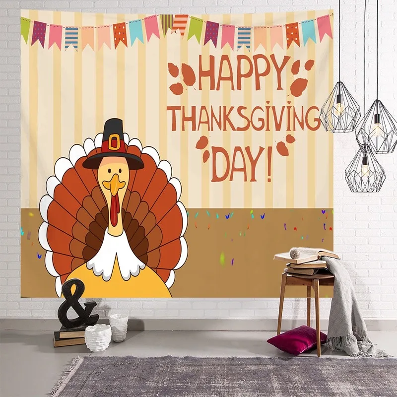 Европейский и американский стиль гобелены украшения на День Благодарения ткань