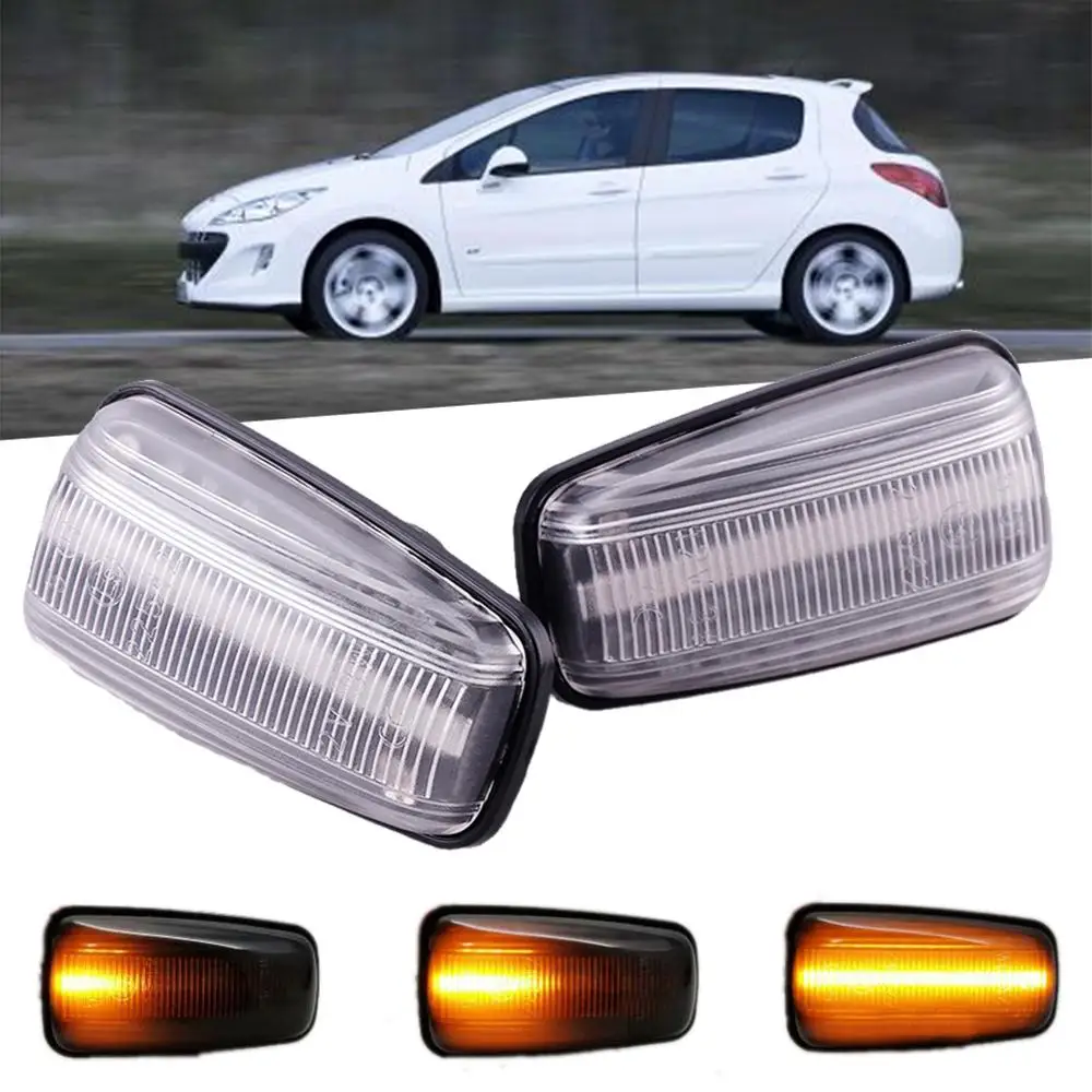 1 пара Динамический светодиодный боковой габаритный фонарь сигнальный мигалка