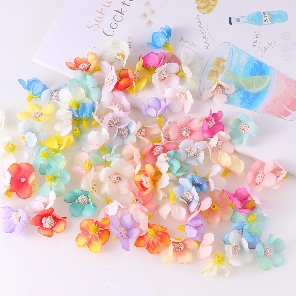 100-1000 шт. искусственные маргаритки венок сделай сам браслет шелковая ткань