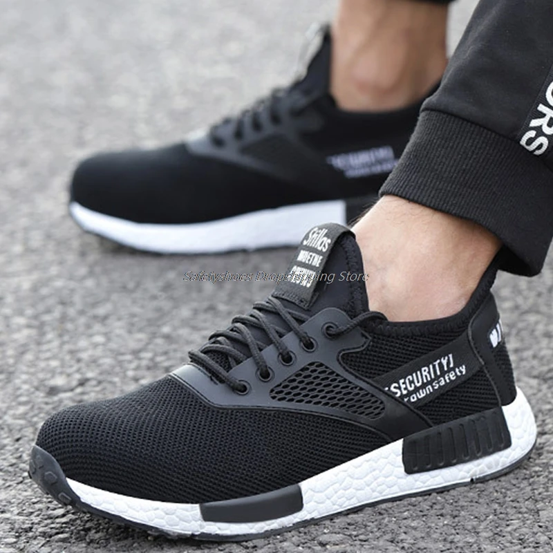 

Lightweight Working Boots Safety Shoes For Men Anti-Smashing Boots Men's Shoes Breathable Sneakers Steel Toe Cap Shoes New Boots