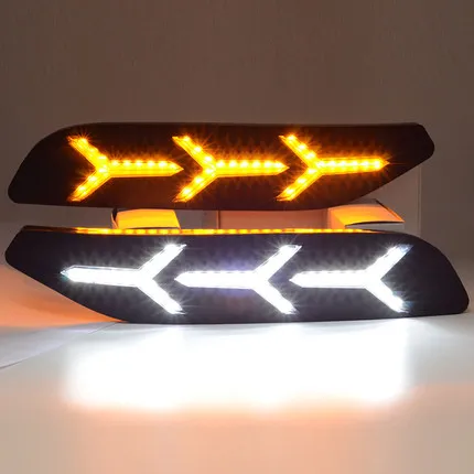 Дневные ходовые огни дневные светодиодные для Volkswagen VW Polo 2014 2015 2016 2017 2018 ходовой