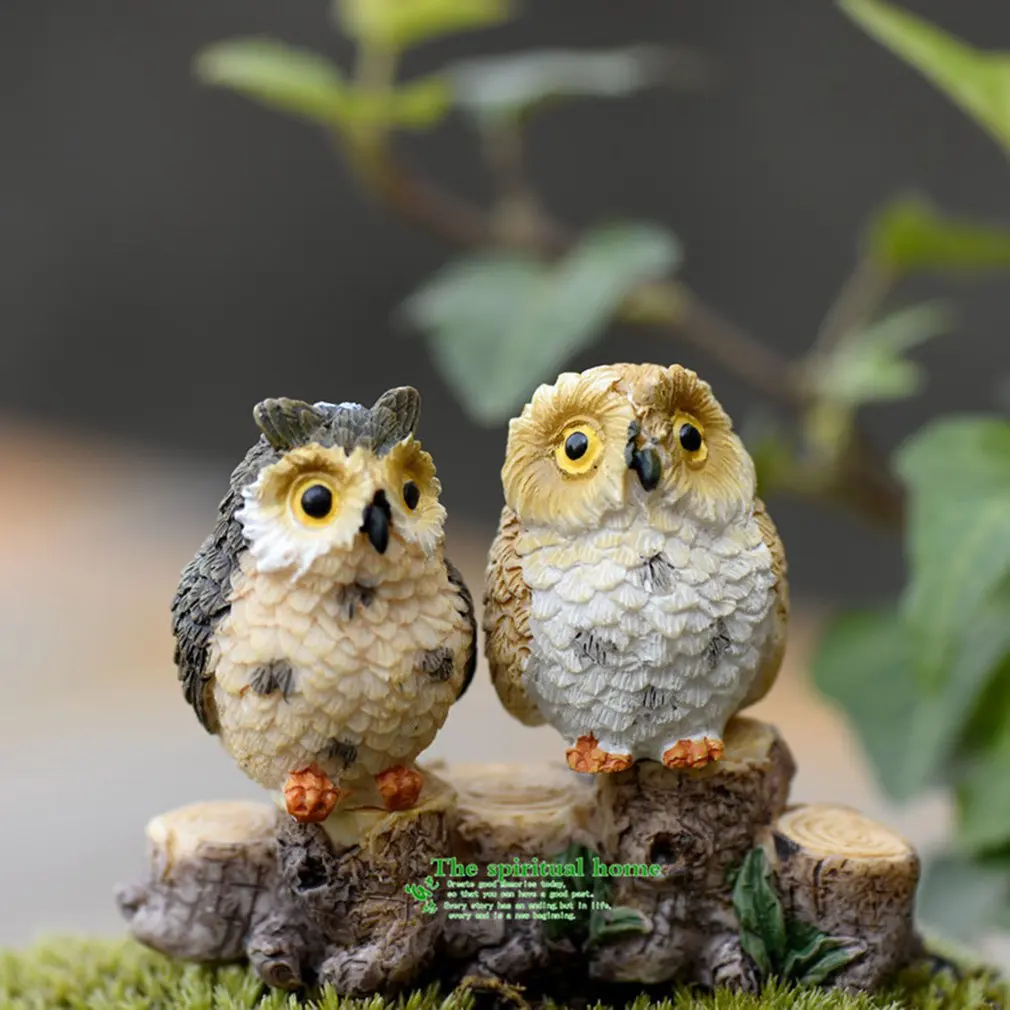 

Outdoor Solar Lamp Owl Solar Powered Light,Stone owl for Bird Pest Control Scarecrow Garden Courtyard Decoration